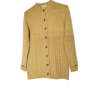 Dalton vintage Knit Sweater Camel hair And Geelong Lambswool British Spun 36‎ S